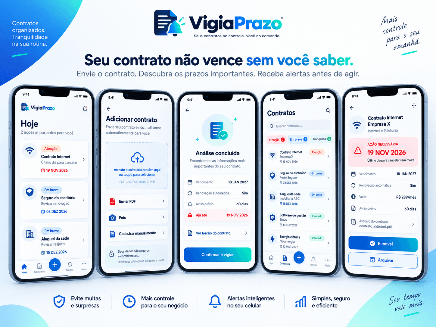 Mockup aprovado do VigiaPrazo